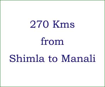 Shimla to Manali Distance