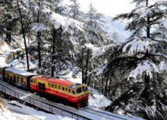 Toy Train in Snow