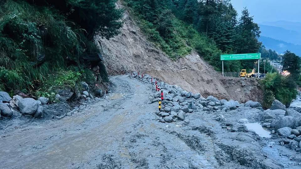 The Manali Leh Highway has been opened for heavy vehicles from Tibetan Colony (Samahan) onwards through Vashishtha Chowk near Manali.